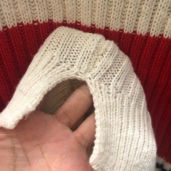 ABERCROMBIE & FITCH Womens Medium Mock Neck Sleeveless Sweater Vest Stripe NWT - Picture 11 of 16